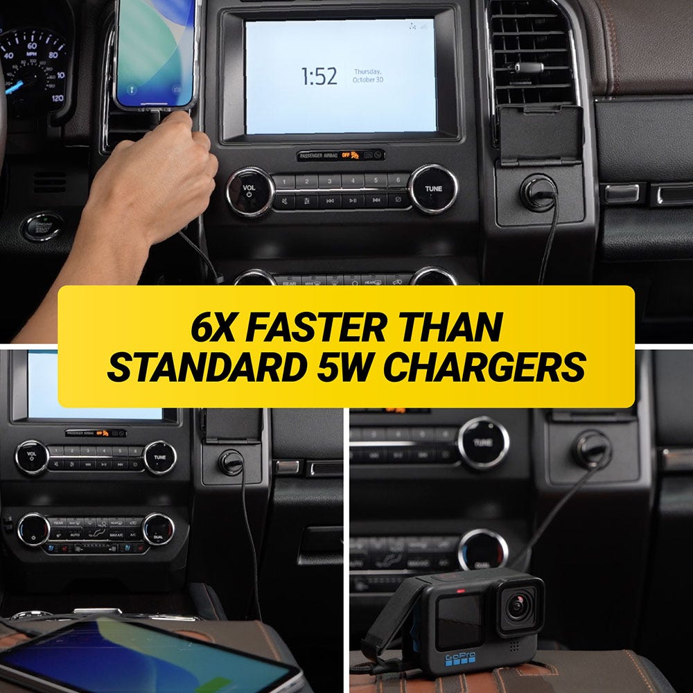 6X faster than standard 5W chargers