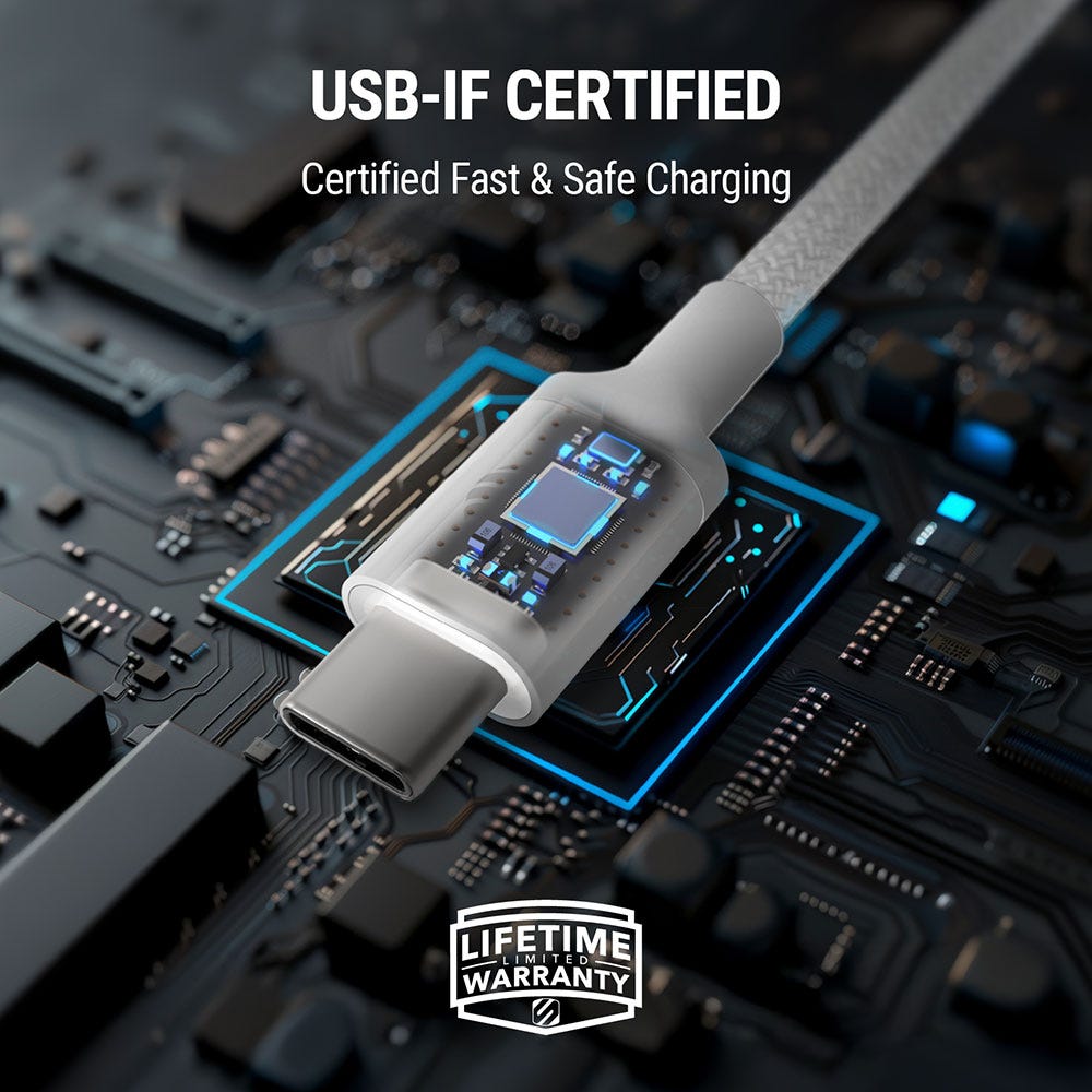 USB-IF Certified. Certified fast and safe charging. Lifetime limited warranty.