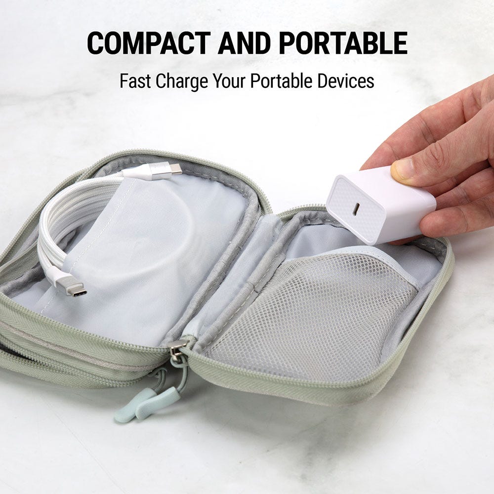 Compact and portable. Fast charge your portable devices.