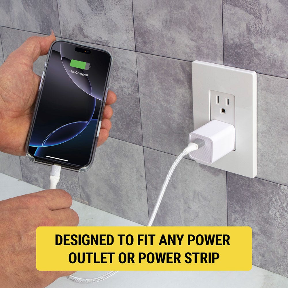 Designed to fit any power outlet or power strip