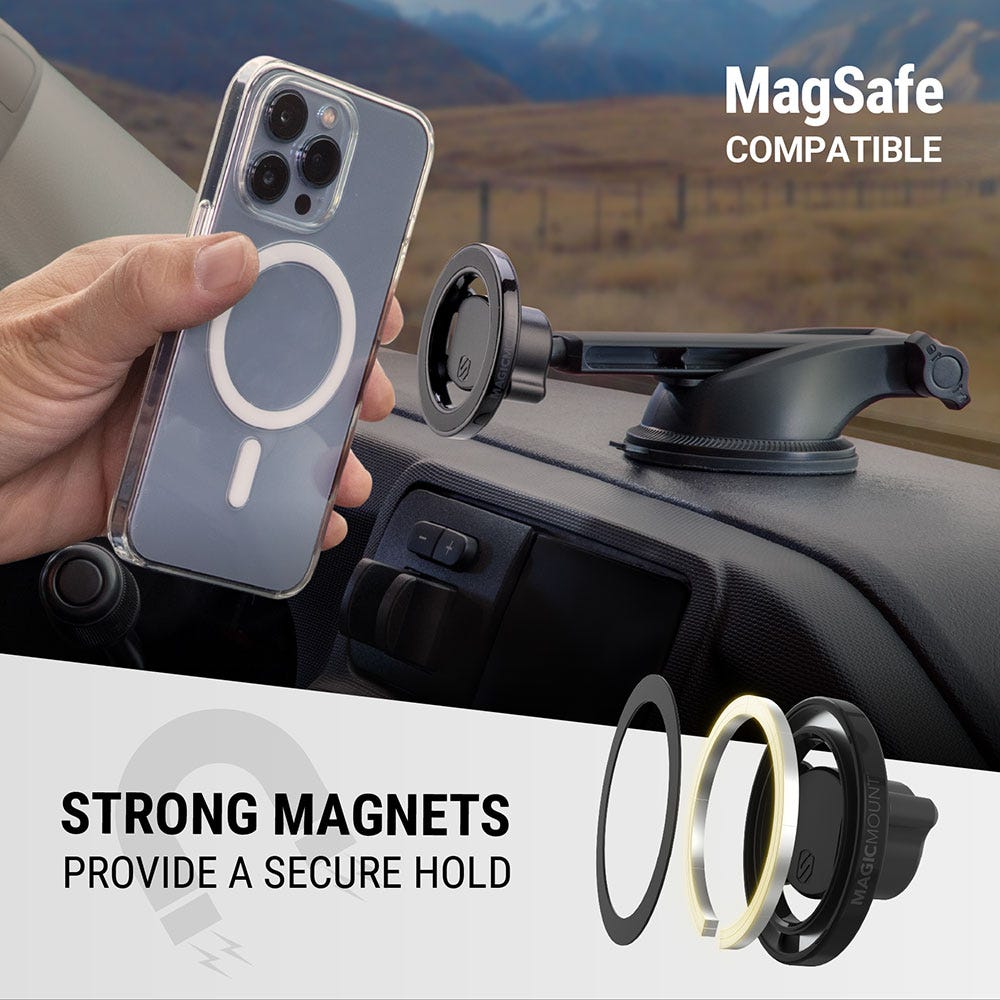 MagSafe compatible. Strong magnets provide a secure hold.