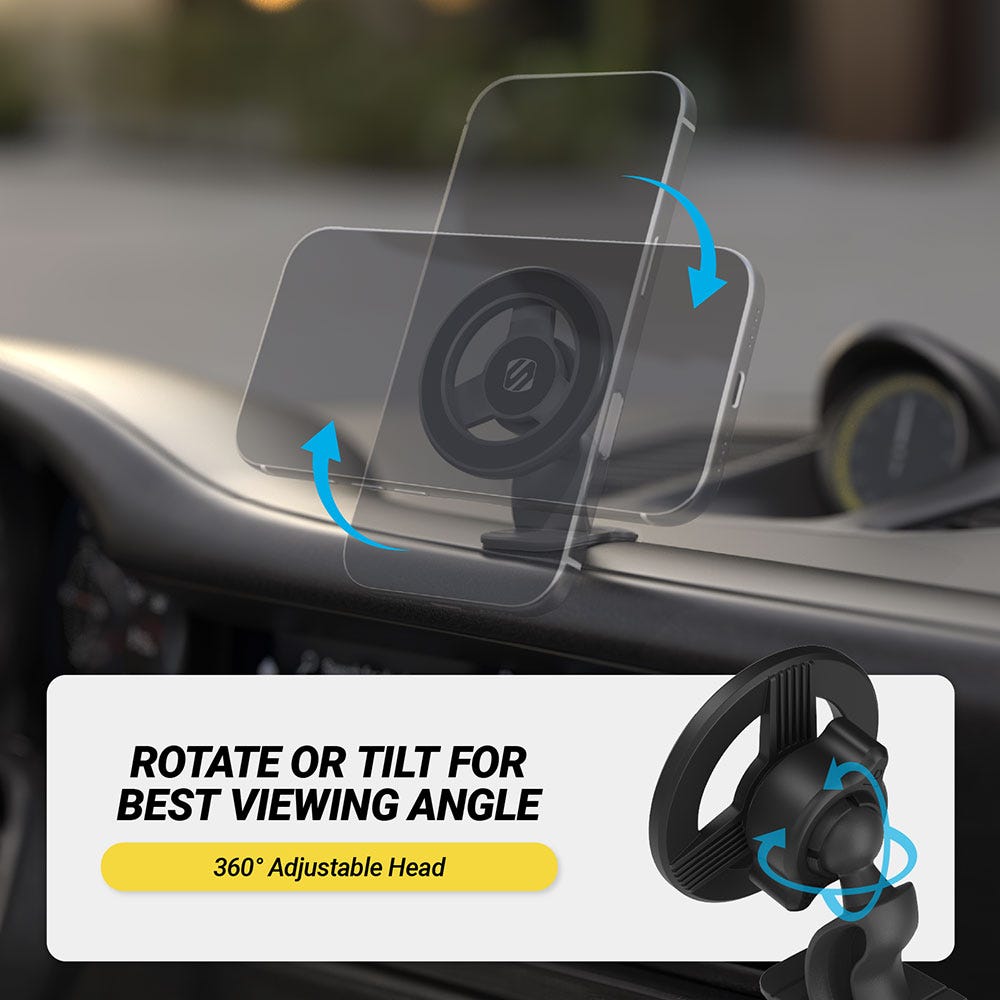 Rotate or tilt for best viewing angle. 360 degree adjustable head