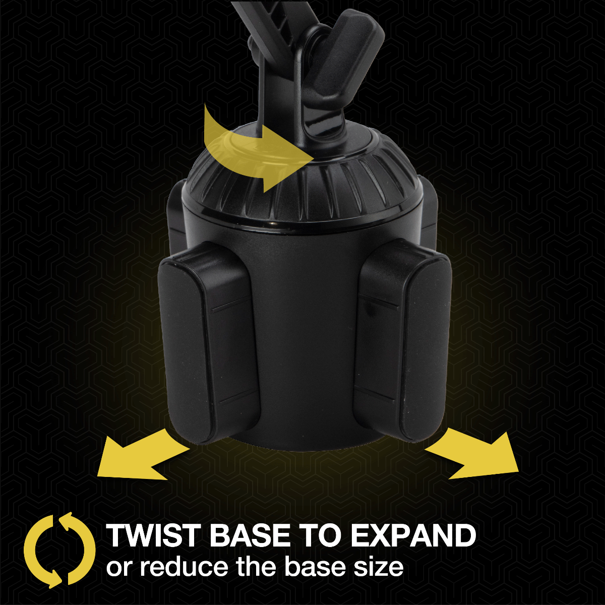 Twist base to expand or reduce the base size.