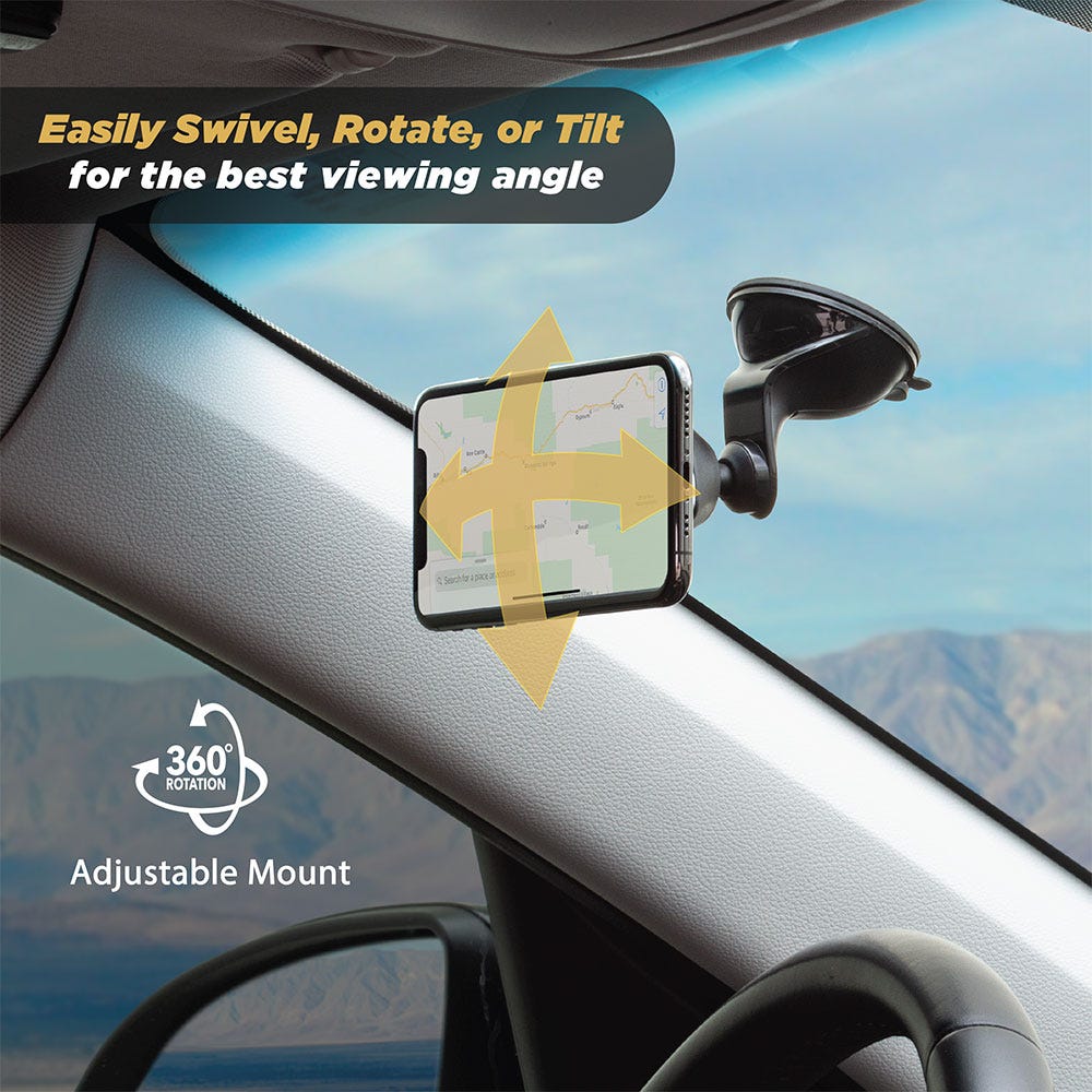Magnetic Window/Dash Mount for Mobile Devices on Dashboard