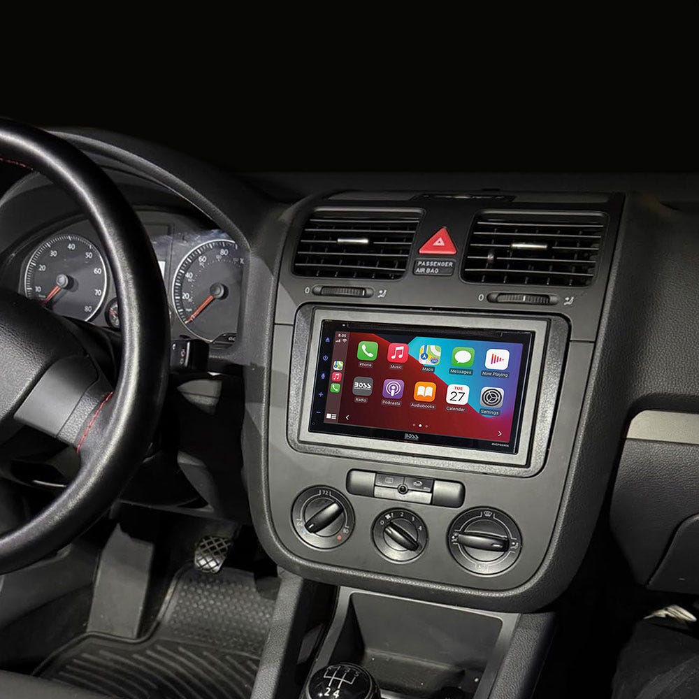 2005-2018 Volkswagen Jetta/Passat/Rabbit/GTI Double DIN or DIN with Pocket Install Dash Kit in car dash