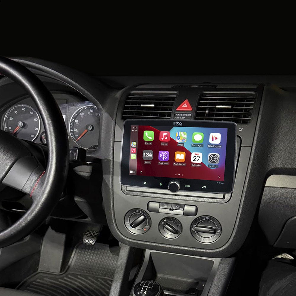 2005-2018 Volkswagen Jetta/Passat/Rabbit/GTI Double DIN or DIN with Pocket Install Dash Kit in car dash