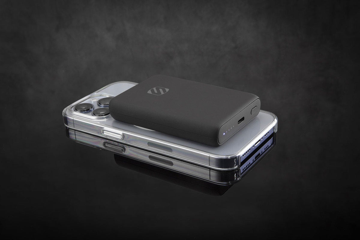 iPhone 13 with MagSafe portable power bank