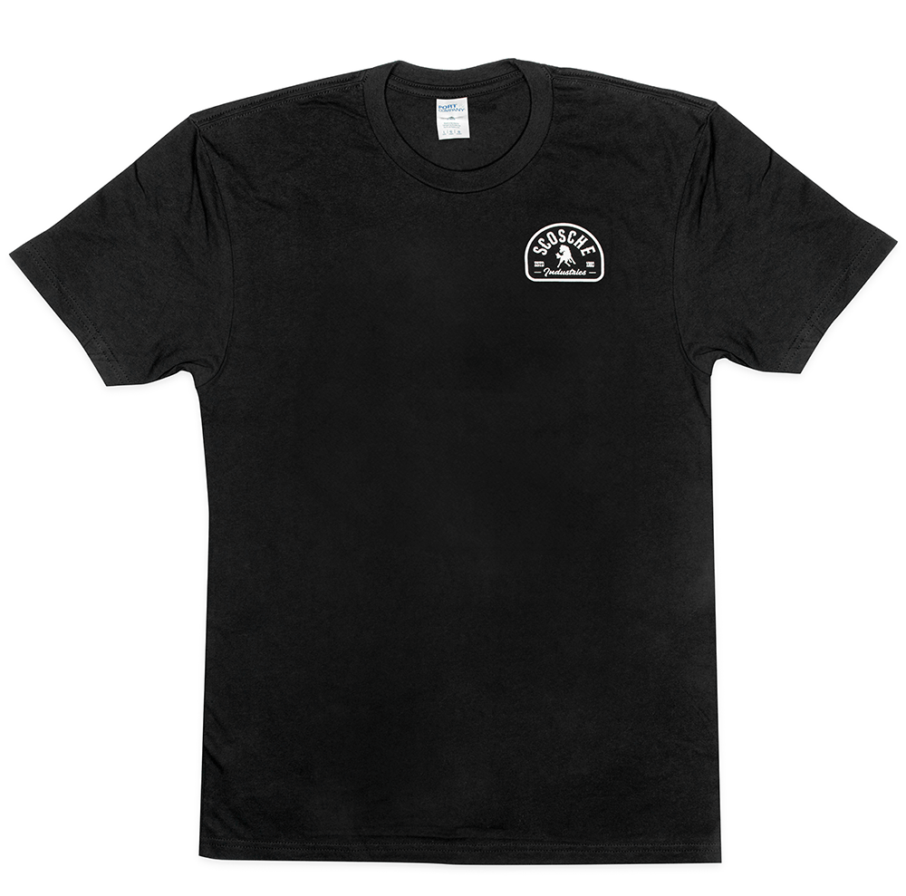 front view Scosche Men's Tee with Bronco Logo