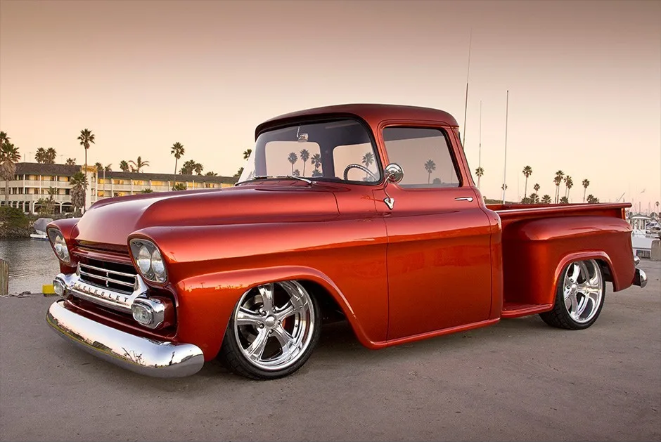 Front side view of Chevy Apache
