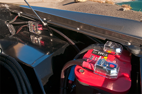 12V battery inside 1974 Ford Bronco