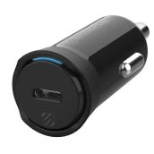 Rendering of a black 20W car charger