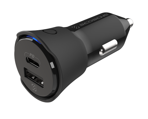 Dual Port USB Car Charger with Built-In Locator