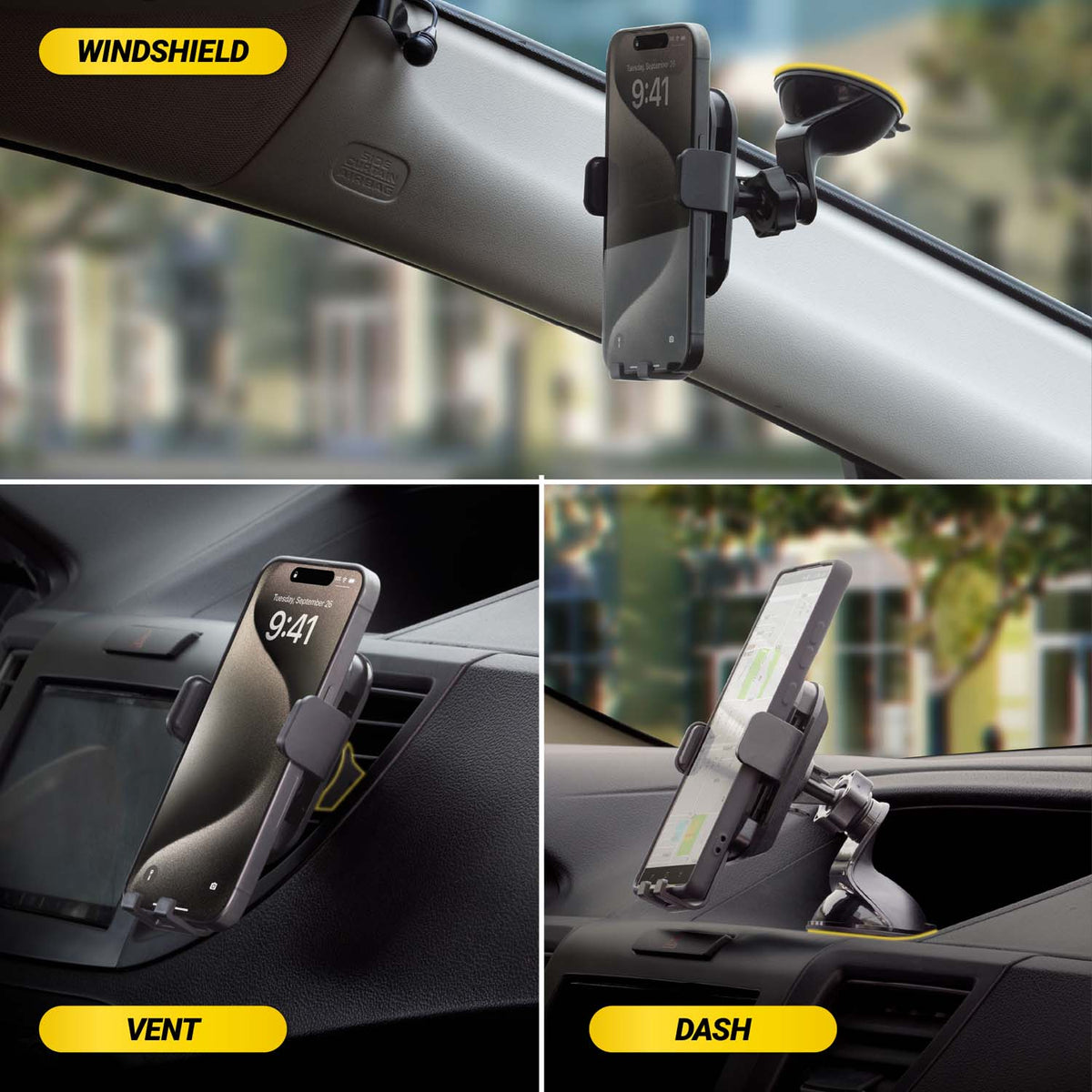 Windshield, vent, dash uses