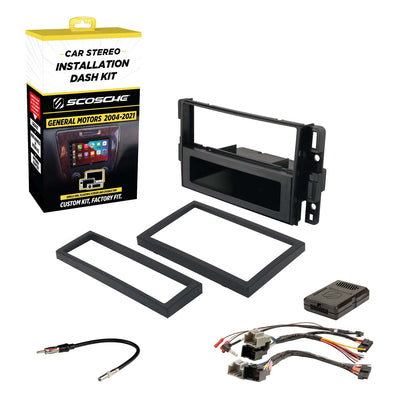 Complete Single or Double DIN Radio Installation Dash Kit Compatible with Select 2006-2019 General Motors Vehicles