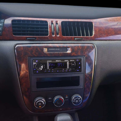 Complete Single or Double DIN Radio Installation Dash Kit Compatible with Select 2006-2019 General Motors Vehicles in car dash