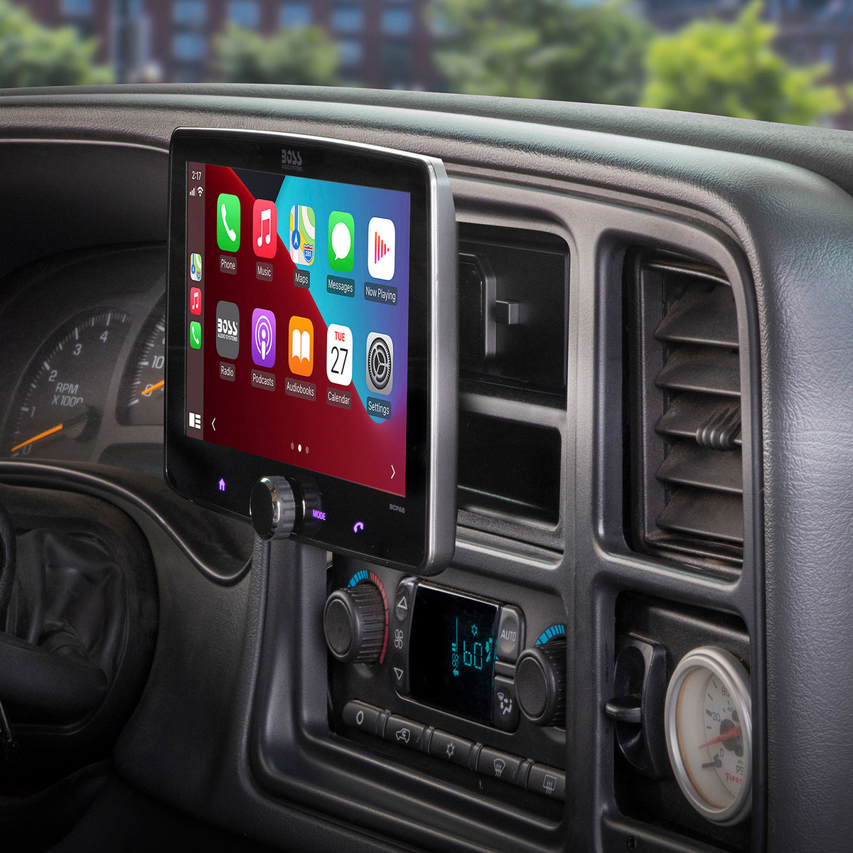 Complete Single or Double DIN Radio Installation Dash Kit Compatible with Select 2000-2012 General Motors Vehicles in car dash
