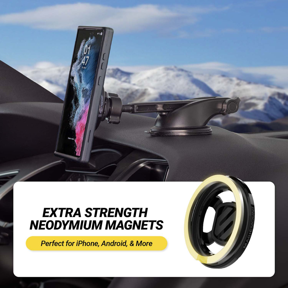 EXTRA STRENGTH NEODYMIUM MAGNETS. Perfect for iPhone, Android, & More,