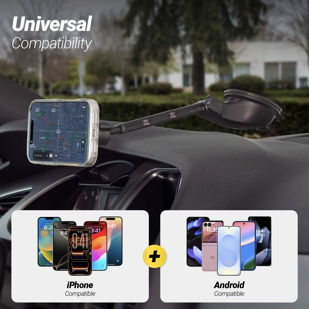 Universal Compatibility - iPhone compatible and Android compatible 