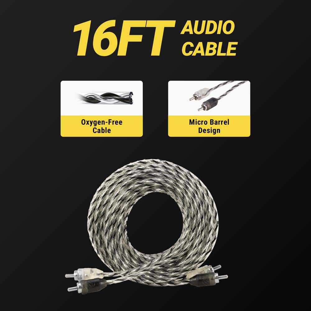 16 ft. audio cable. Oxygen free cable  Micro barrel design 