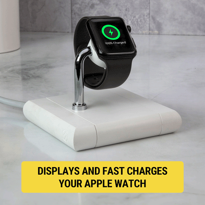 Dis[plays and fast charges your apple watch