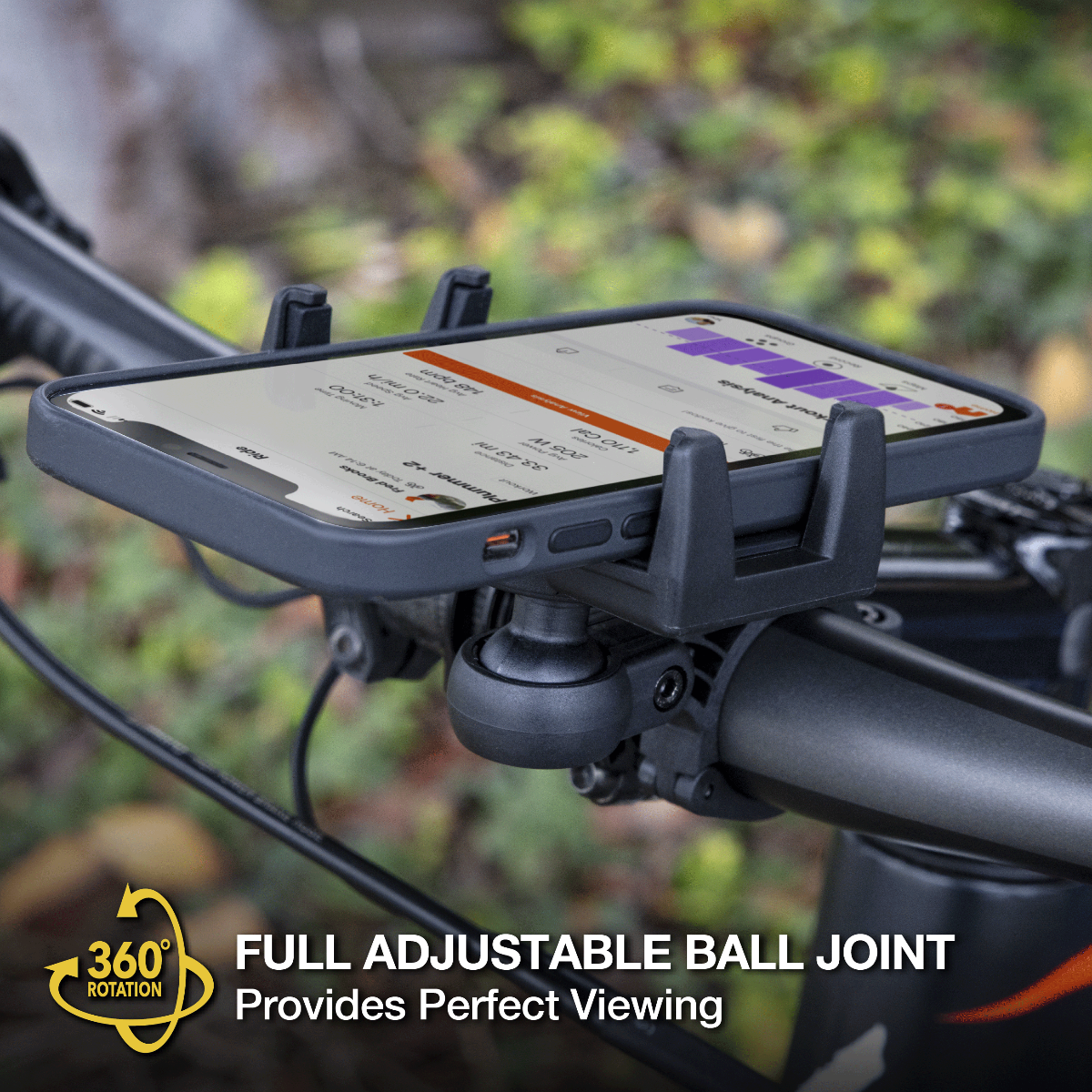 360 degree rotation. Fully adjustable ball joint provides perfect viewing