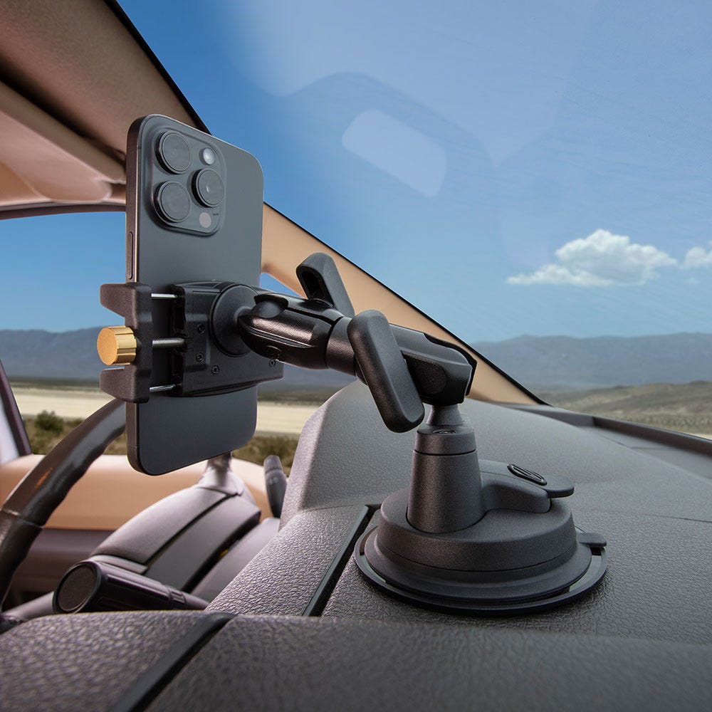 Heavy-Duty Universal Phone Mount for Window/Dash on dash holding phone