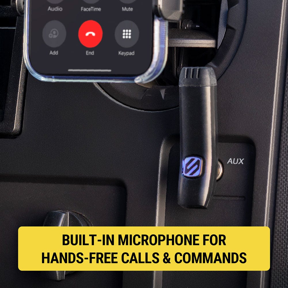 Built-in microphone for hands-free calls and commands