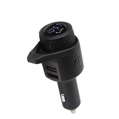 black car charger fm transmitter bluetooth hands free smartphone with U S B c and U S B connectors with display