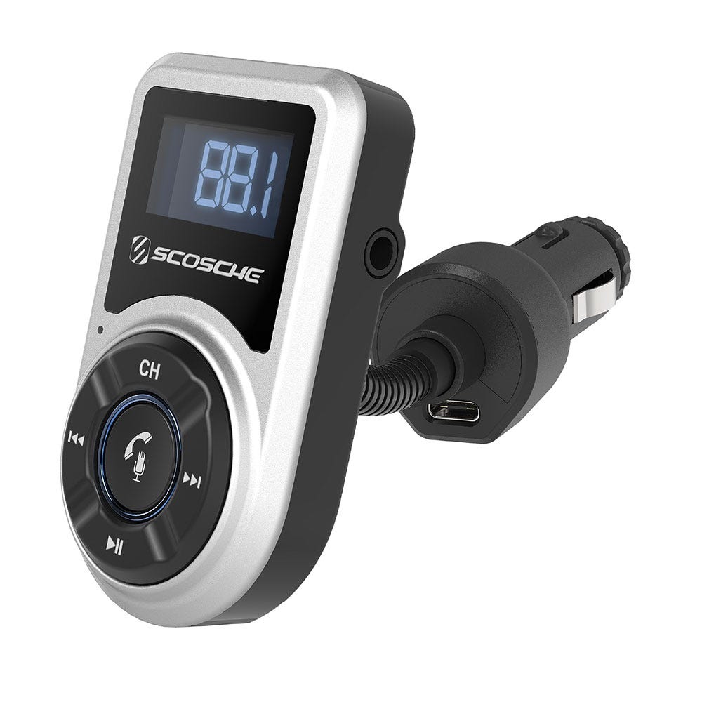 Bluetooth FM Transmitter with 20W USB-C Power Delivery Port for Mobile Devices