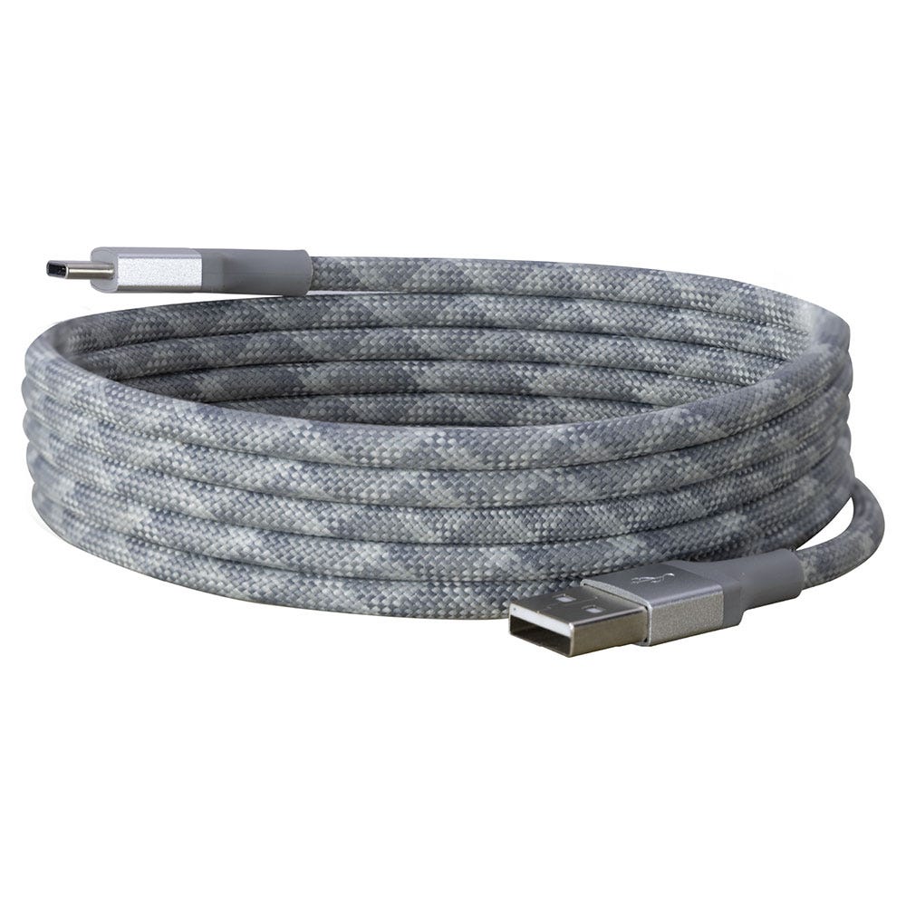 Tangle-Free USB-C to USB-A Magnetic 6-Ft. Charging Cable  White