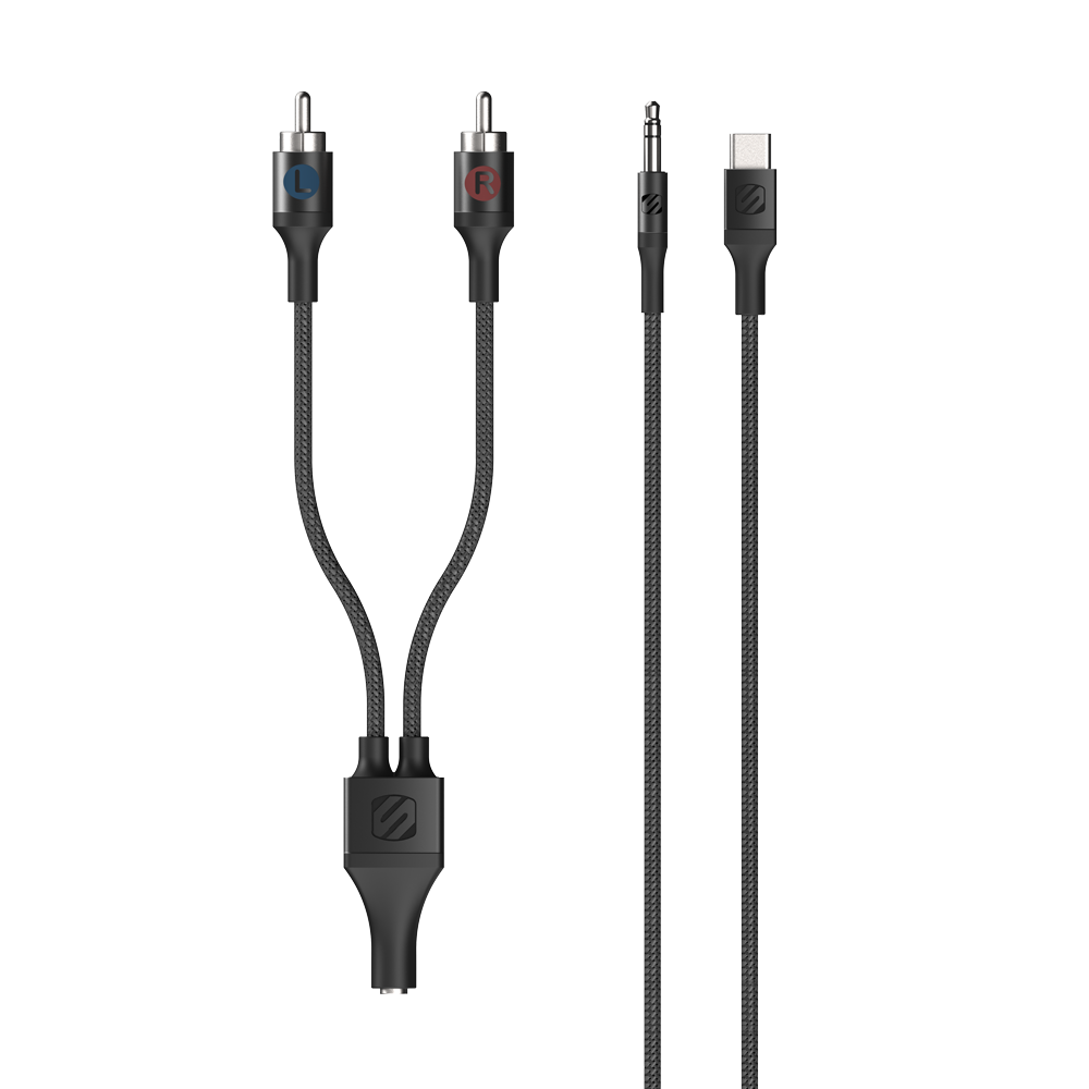 4-ft. Braided Audio Cable & RCA Adapter