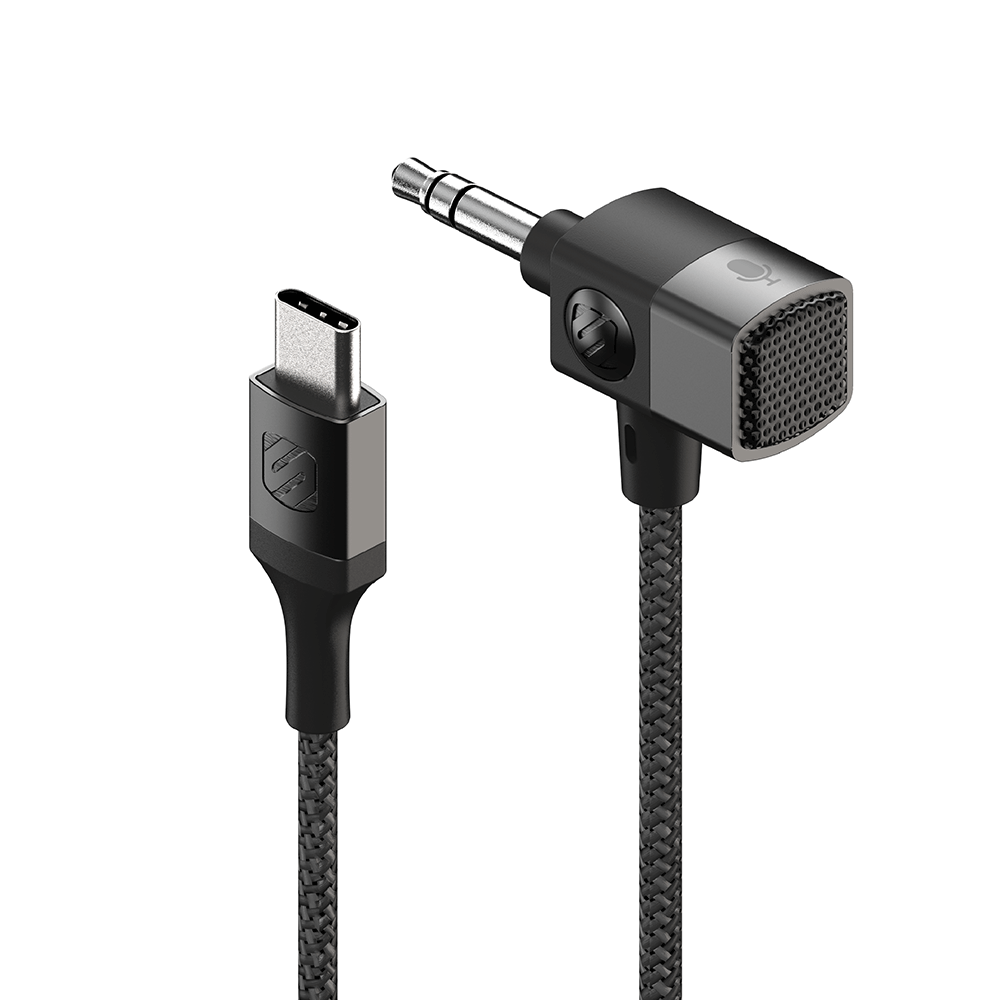 USB-C to 3.5mm Aux Braided 6.6 Ft. Audio Cable with Mic