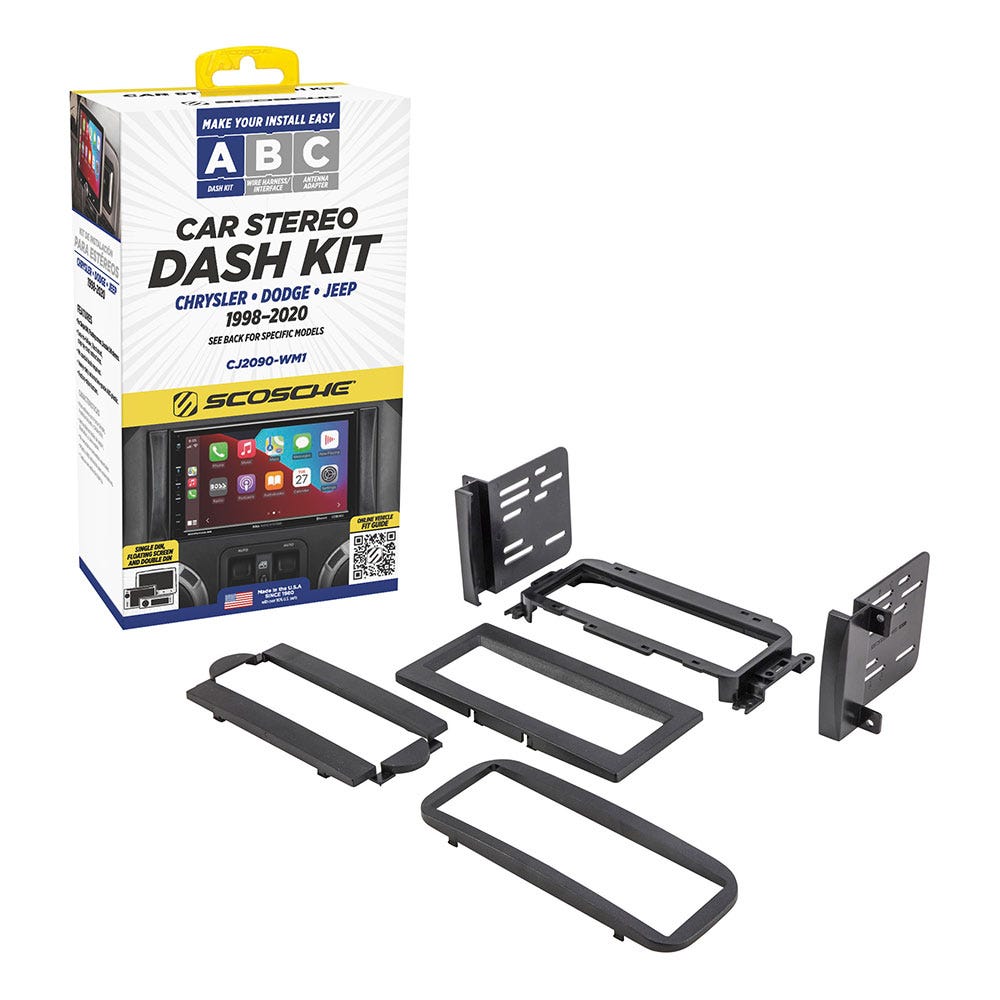 1998-2020 Chrysler/Dodge/Jeep/Mitsubishi/Plymouth/VW Double or Single DIN Dash Kit