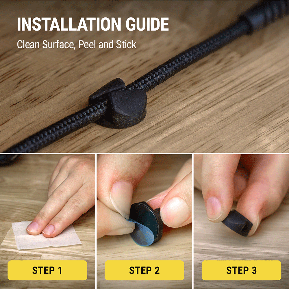 Installation guide. Clean surface  peel and stick.