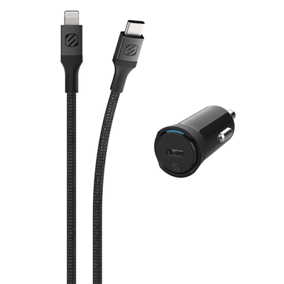 20w Fast USB-C Car Charger & USB-C to Lightning Cable