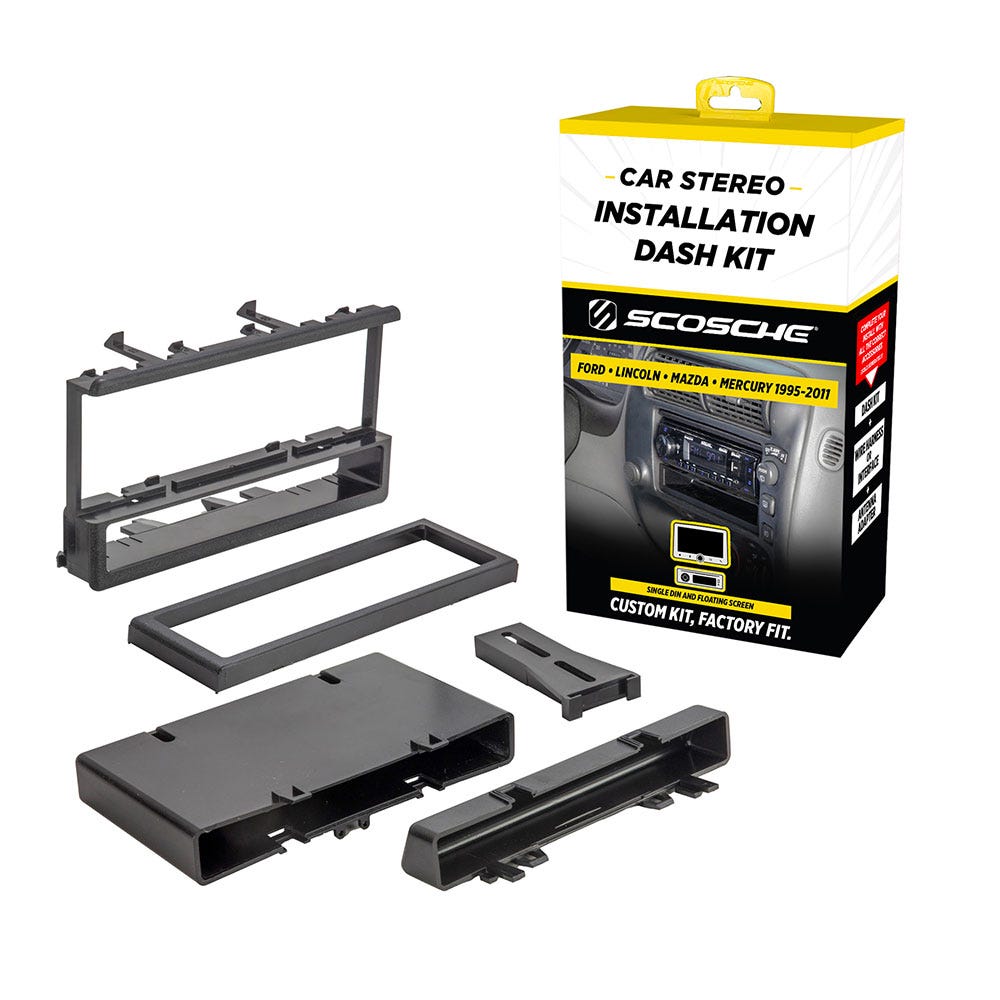 1995-2011 Ford / Lincoln / Mercury / Mazda DIN with Molded Pocket Dash Kit