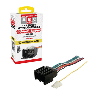 Scosche Wiring Harness Compatible with Select 1973-1991 General Motors Vehicles GM01-WM1