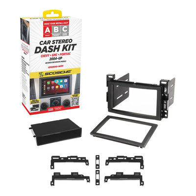 Scosche Double or Single DIN Dash Kit Compatible with 2004-2023 Buick/Chevy/GMC/Hummer/Saturn/Suzuki GM2600