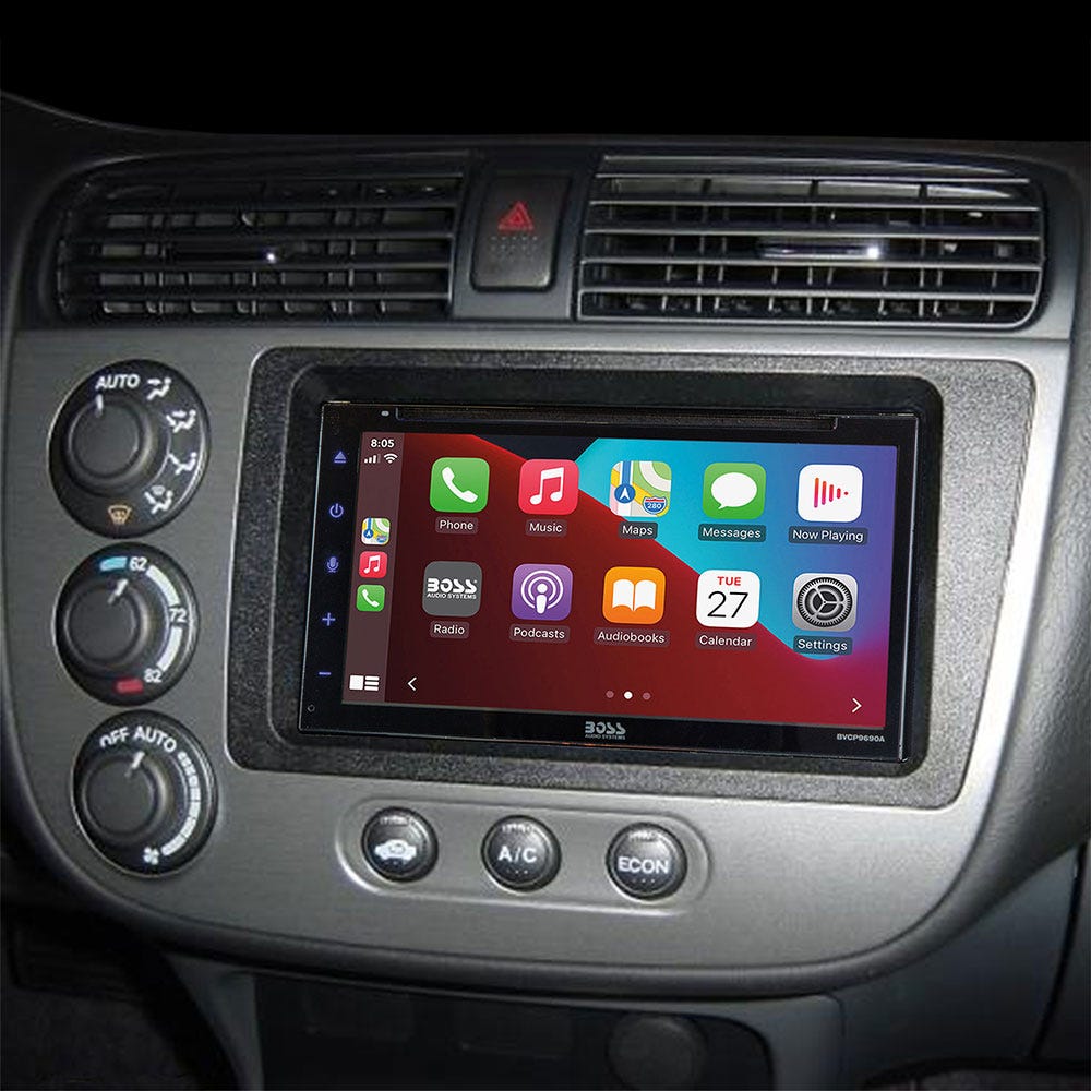 Honda Civic 2001-2005 Double DIN Complete Installation Solution in car dash