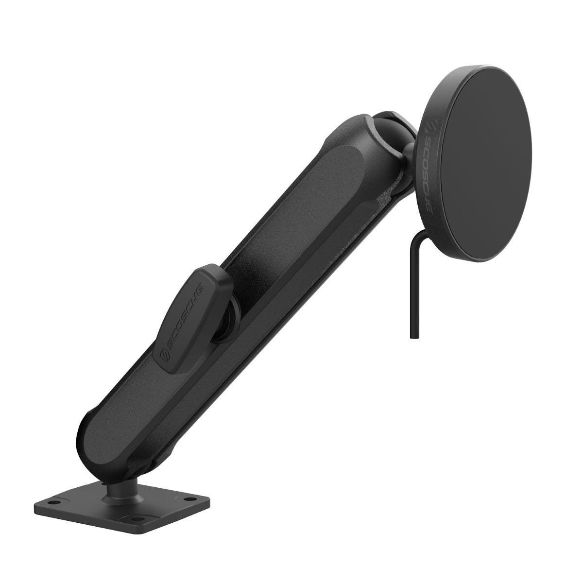 25W Wireless Charging Head with Dual-Socket Mount Arm (Large) and AMPS Base with 25mm Ball