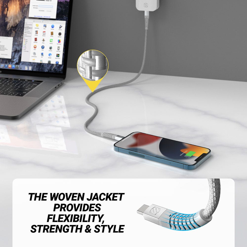 The woven jacket provides flexibility strength and style.