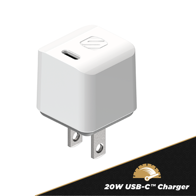 20 watt USB-C charger in white