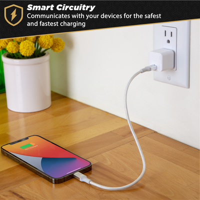 Smart circuitry communicates with your devices for the safest and fastest charging.