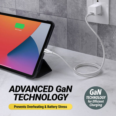 Advanced GaN technology for efficient charging. Prevents overheating and battery stress.