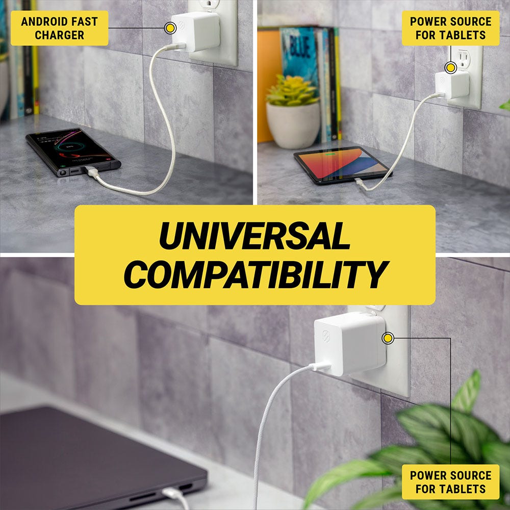 Universal Compatibility - Android fast charger  power source for tablets  power source for laptops