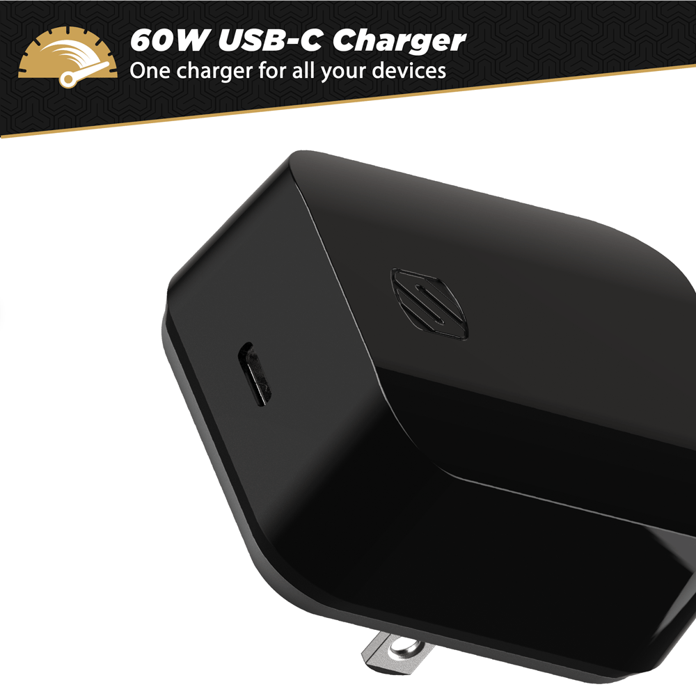 60W USB-C charger. One charger for all your devices.