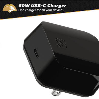 60W USB-C charger. One charger for all your devices.