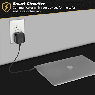 Smart circuitry communicates with your devices for the safest and fastest charging