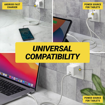 Universal Compatibility - Android fast charger  power source for tablets  power source for laptops