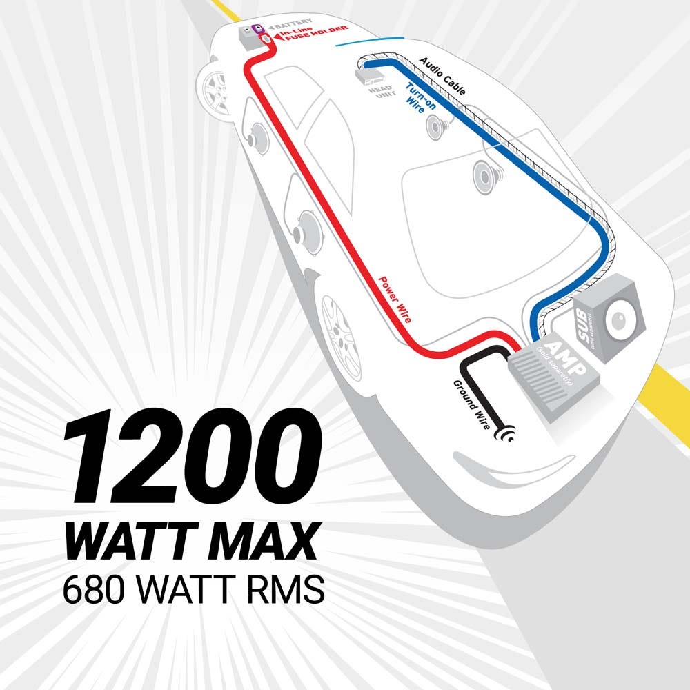1200 watt max  680 Watt RMS